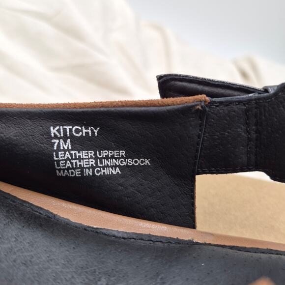 NEW Sanctuary Kitchy Slingback Flats Leather Saddle Tan Square toe Womens size 7 - Picture 11 of 11